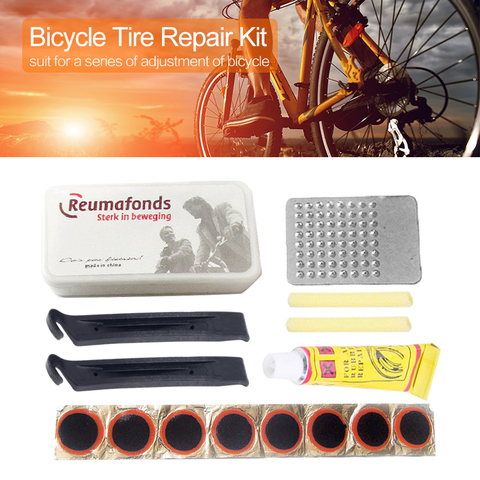 Multi-Purpose Mountain Bike Tire Repair Kit  Rubber Patch Plastic Crowbar Repair Glue Emergency Tire Repair Bicycle Accessories ► Photo 1/6