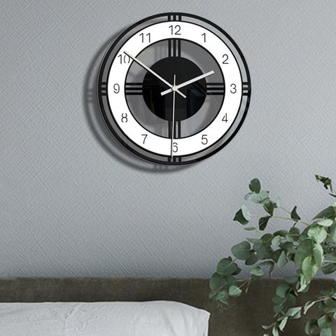 Fashion Simple Acrylic Round Dial Digital Mute Wall Clock Office Room Wall Hanging Ornament Exquisite Home Decoration classical ► Photo 1/6