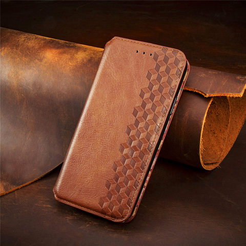Checkered Leather Case For Samsung Galaxy Note 20 Ultra Pro M51 M31S M31 M21 M10 M01 A91 A81 Wallet Magnetic Flip Case Cover ► Photo 1/6