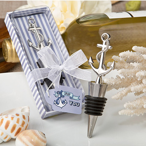 Wedding Favor Gift and Giveaways for Man Guest -- Nautical Themed Anchor Wine Bottle Stopper Party Souvenir 20pcs/lot ► Photo 1/4