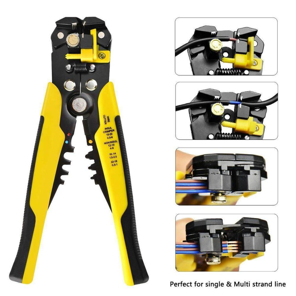 Cable Stripper Wire Tool Cutter Crimper Adjustable Pliers Line Multi Automatic 