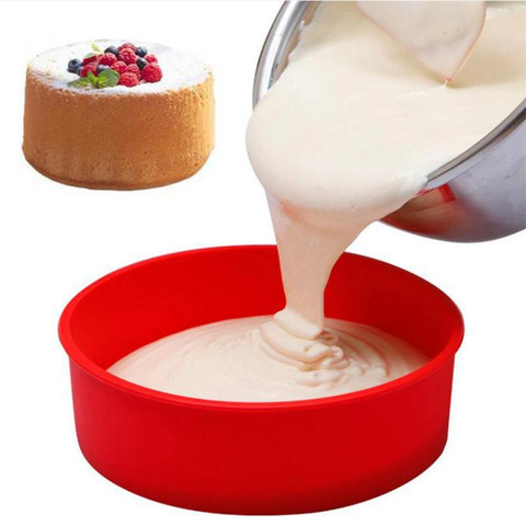 1pcs Random color Round Shape Cake Silicone Mold Kitchen Bakeware Cake Tools DIY Desserts Mousse Silicone Molds For Baking Pans ► Photo 1/1