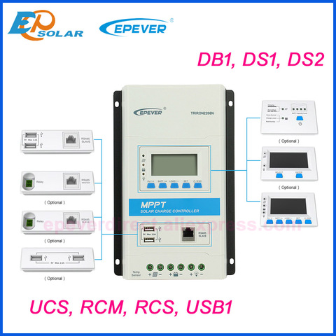 EPever TRIRON Series Accessories 10A 20A 30A 40A Solar Charge Controller LCD Modular Interface Modular DS1 DS2 UCS Free Shipping ► Photo 1/6