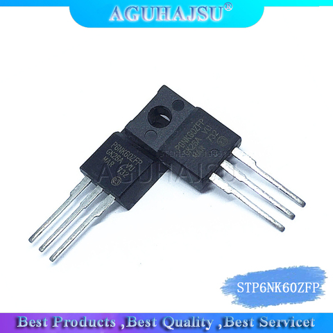 1pcs STP6NK60ZFP STP6NK60ZF STP6NK60Z STP6NK60 P6NK60ZFP P6NK60 TO-220  6A 600V MOS FET ► Photo 1/1