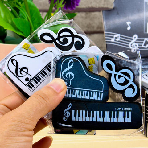 3pcs Musical Piano Notes Rubber Pencil Eraser Student Learning Stationery for Child Creative Novelty Erasers Art Supplies ► Photo 1/5