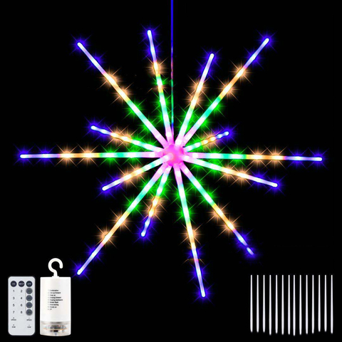 LED String Lights Hanging Starburst Lamp DIY Firework Stream Lights Christmas Garland Festival Decor Remote Twinkle Lights ► Photo 1/6