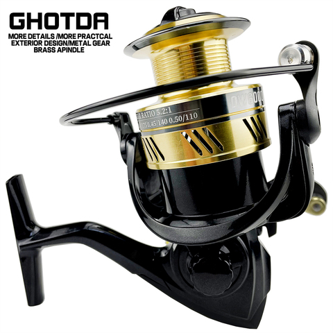 Metal Spool & Handle Spinning Fishing Reel 8 kg Max Drag Saltwater Fishing Tackle 2000-7000 ► Photo 1/6