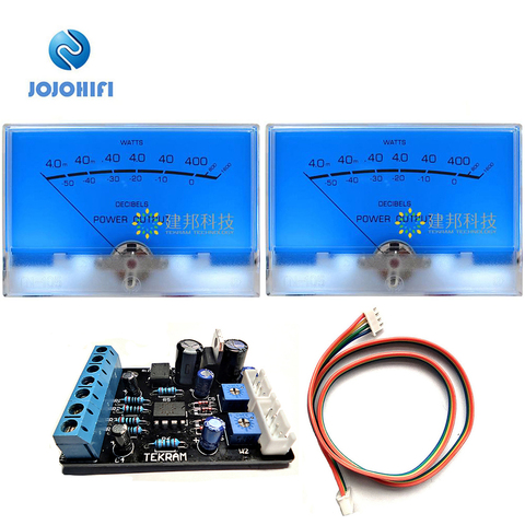 2pcs TN-105 Classic McIntosh Lake Blue VU Meter + 1pcs Driver Board DB Table Flat Table Pre-Stage Audio Amplifier Power Meter ► Photo 1/6