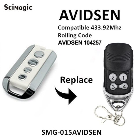 AVIDSEN 104257 garage gate 433.92MHz remote control AVIDSEN garage door opener rolling code transmitter ► Photo 1/6