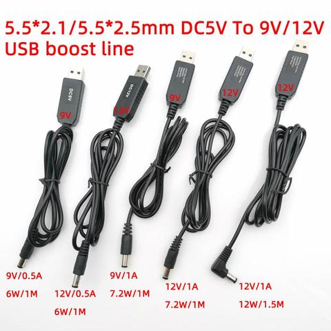 2pc USB Step Up Cable Module USB DC 5V to DC 9V DC 12V Step Up Boost Module Converter Adapter Cable 5W 8W 3.5*1.35 2.1*5.5mmPlug ► Photo 1/1