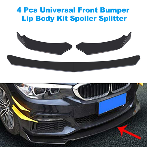 Universal Car Front Bumper Lip Splitter Lip Body Kit Spoiler Diffuser For BMW For Benz not only for Audi For VW For Subaru ► Photo 1/6