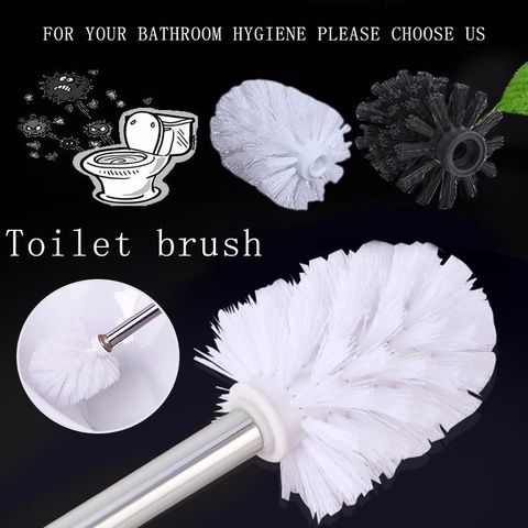 Universal Replacement Toilet Brush Head Holder White Black Clean Spare Parts Tools Toilet Brush Home Bathroom Accessories ► Photo 1/6