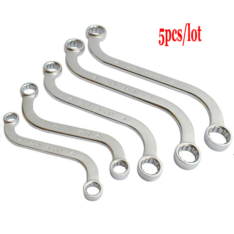 5pcs S Type Double Ended Ring Spanner Wrench Set 10-19mm ► Photo 1/6