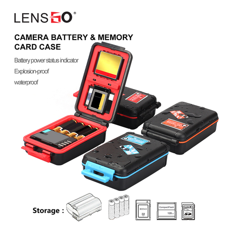 LXH Camera Waterproof Battery Box for Canon LP-E6 LP-E17 Sony NP-FW50 NP-FZ100 Nikon EN-EL17 Battery SD CF XQD Memory card case ► Photo 1/6