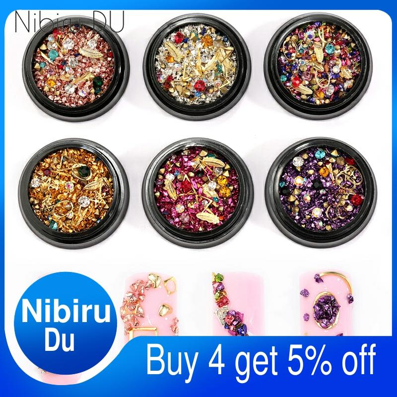 1Box 3D Crystal Mixed Colorful Rhinestones For Nail DIY Design Manicure  Diamonds