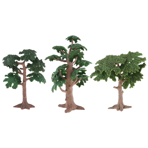 10cm -24cm Height Plastic Model Tree Garden Diorama Landscape Green Layout ► Photo 1/5