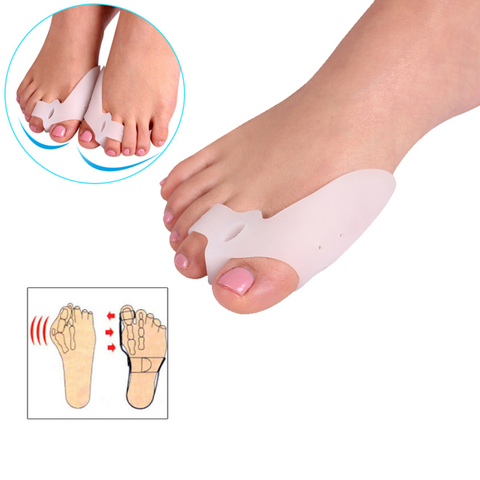 1Pair Toe Separator Valgus Bunion Corrector Feet Bone Thumb Adjuster Correction Pedicure Sock Straightener Feet care tool ► Photo 1/6