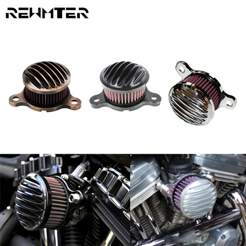 Motorcycle Black/Chrome/Gold Air Filter Intake Cleaner System CNC Aluminum For Harley XL Sportster 1200 883 Iron 1993-2015 2016 ► Photo 1/6