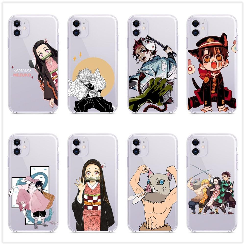 Demon Slayer Case For Iphone 11 Pro 6 6s 7 8 Plus X Xr Xs Max Phone Cases Newest Japan Anime Kimetsu No Yaiba Black Cover Coque Price History Review