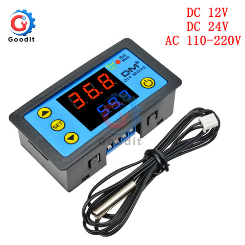 W3231 Digital Display Temperature Controller Thermostat Intelligent Thermometer Control DC12V 24V AC 110~220V +NTC Sensor Module ► Photo 1/6