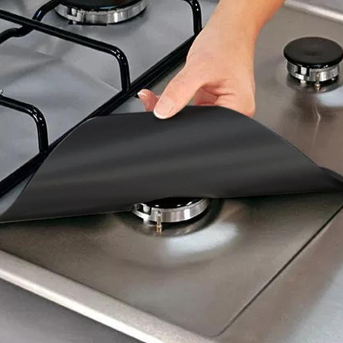 4pcs/set Stove Protector Cover Liner Gas Stove Protector Gas Stove Stovetop Burner Protector Mat Cooker Cover Kitchen Accessorie ► Photo 1/6