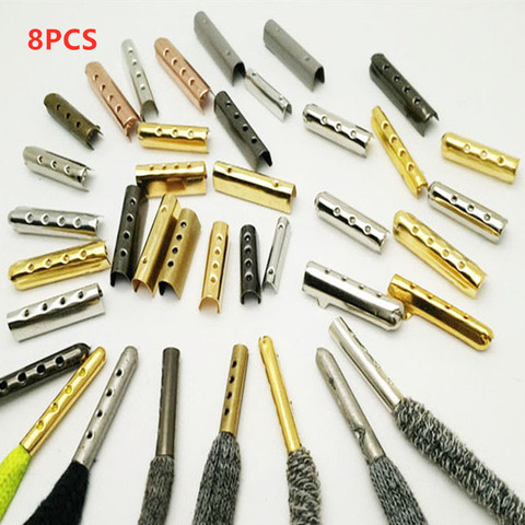 8pcs Shoe Lace Tip DIY Shoelaces Repair Replacement Head Metal Lock Clips Buckle for Shoestrings Bullet Aglets Shoes Accessories ► Photo 1/6