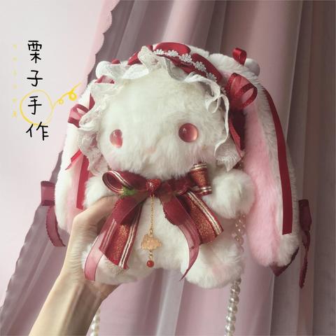 Original homemade Lolita element rabbit bag cute soft sister long-eared doll changed pupil Lolita backpack ► Photo 1/5