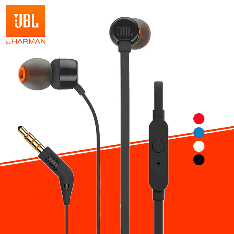 JBL TUNE 110 Wired Earphones T110 Stereo Music Deep Bass