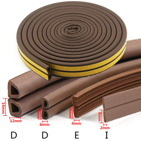 5Meters DIPE Self-Adhesive Door And Window Sealing Strip Glass Window Anti-Collision Rubber Strip Foam Sound Insulation Strip ► Photo 1/6