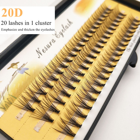 1box big capacity 60 bundles 20D eyelash extensions 0.07mm  C curl mink eyelashes Individual lashes natural style Free Shipping ► Photo 1/6