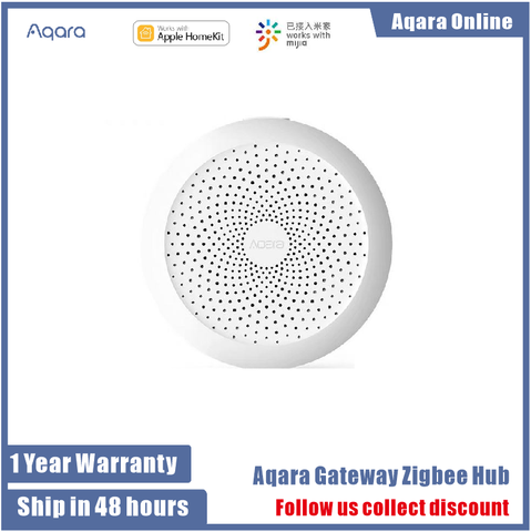 Original Aqara Wireless Smart Gateway Hub Light Zigbee Connect with Alarm System Remote Monitor Control Works with IOS HomeKit ► Photo 1/6