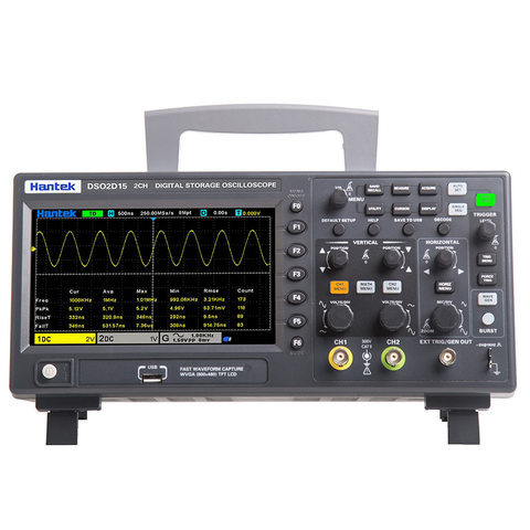 Hantek Signal Generation Digital Oscilloscope DSO2C10 2C15 2D10 2D15 Dual channel oscilloscope 100M 150M 1GS/s ► Photo 1/4