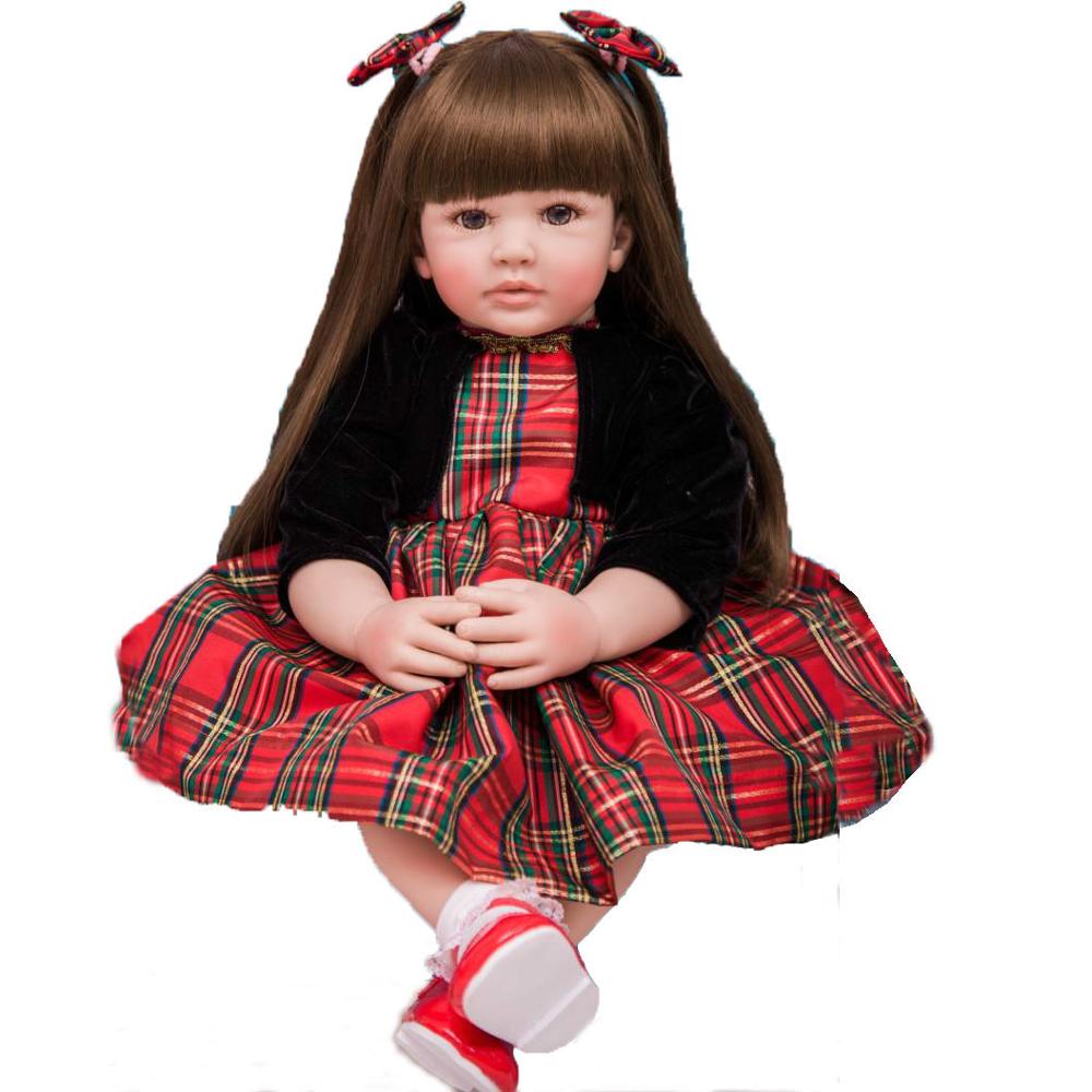 60cm Silicone Reborn Girl Baby Doll Toys Vinyl red Princess Toddler Babies  Dolls bebes reborn menina boneca birthday gift toys - AliExpress