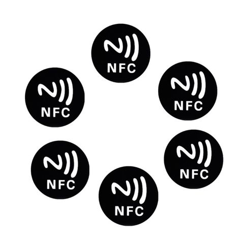 6PCS Black Universal Anti Metal Sticker NFC Ntag213 Tags NTAG 213 Metallic Label Badges Token for Smart Mobile Phones ► Photo 1/6