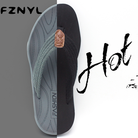 FZNYL 2022 New Arrival Men Flip Flops Sandals Breathable Summer Slippers Non-slip Rubber Fashion Outdoor Casual Shoes Size 39-47 ► Photo 1/6