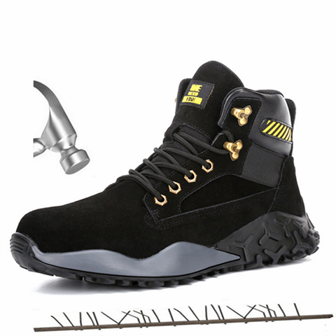 High Men's Boots Steel Toe Cap Work Safety Shoes Waterproof Non-slip Outdoor Construction Protection Boots Indestructible Shoes ► Photo 1/6