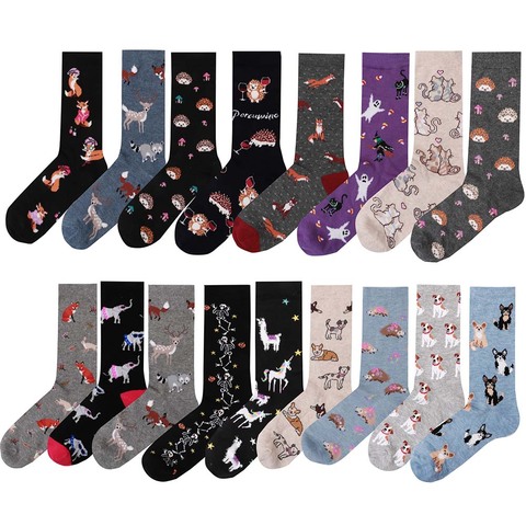 Women Girl Casual Cotton Happy Socks Harajuku Hip Hop Beaches Colorful Flowers Funny Gift ► Photo 1/6