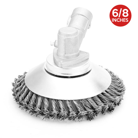 6/8 inch Steel Trimmer Head Garden Weed Steel Wire Brush Break-proof Rounded Edge Weed Trimmer Head for Power Lawn Mower Grass ► Photo 1/6