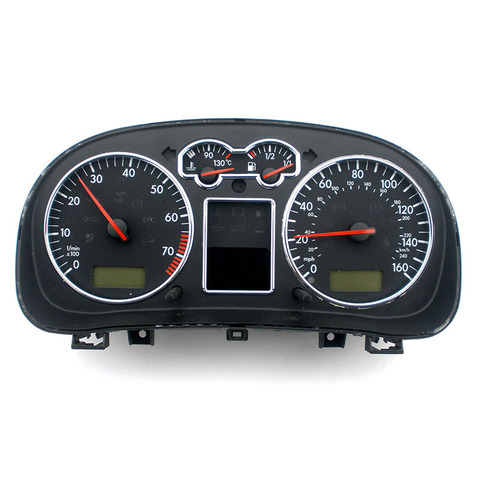 Speed Meter Decor Matt Chrome Gauge Cluster Bezal Dashboard chrome dial ring For VW MK4 Golf 4  Jetta GTI GLI V6 4 Motion ► Photo 1/4