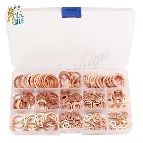 10Pcs/120Pcs /200Pcs /280PcsDIN7603 M5 M6 M8 M10 M12 M14 T3 Copper Sealing Washer For Boat Crush Washer Flat Seal Ring Fitting ► Photo 1/4