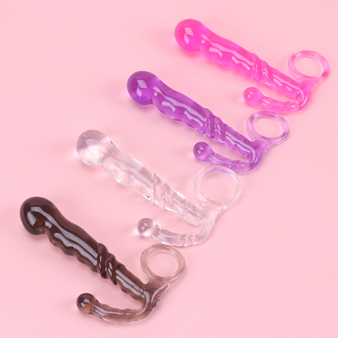 Sexy Clear Crystal Anal Plug Sex Toys For Male And Female Anal Plugs Stimulate Massage Prostate Massager Sex Products ► Photo 1/6