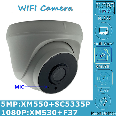WIFI Wireless Audio 5MP 2MP IP Ceiling Dome Camera 2592*1944 1080P Max 128G SD Card MIC Mobile NightVision IRC P2P Cloud ► Photo 1/6