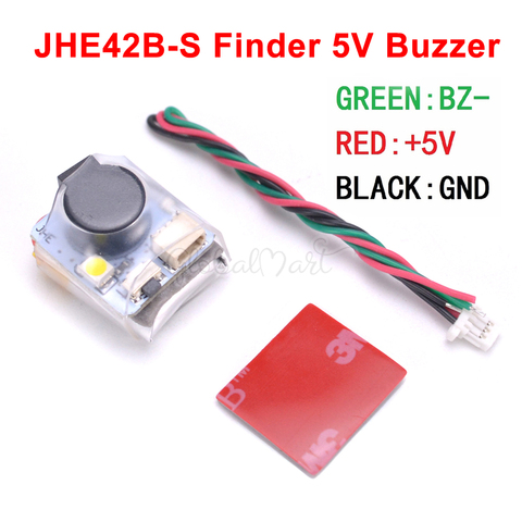 JHE42B-s Finder 5V Super Loud Buzzer Tracker 100DB with LED Buzzer Alarm For FPV RC Racing Drone Flight Controller ► Photo 1/6