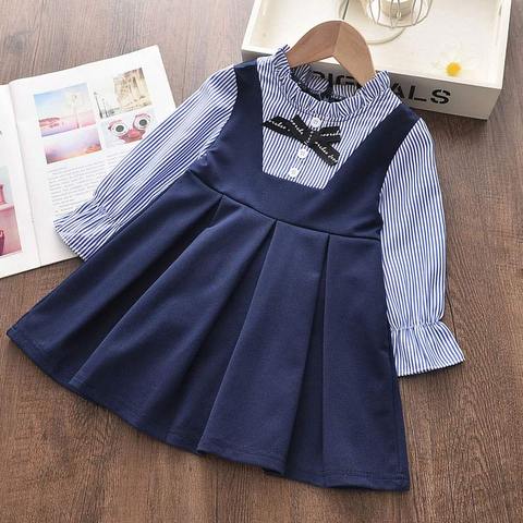 Bear Leader Girls Dresses Spring New Baby Girl Dress Striped with Bow Long Sleeves Princess Dress for Girl Kids Clothes Vestidos ► Photo 1/6