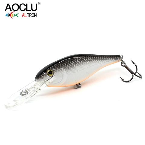 AOCLU new wobblers 70mm 8.8g Floating Hard Bait Minnow Crank Depth