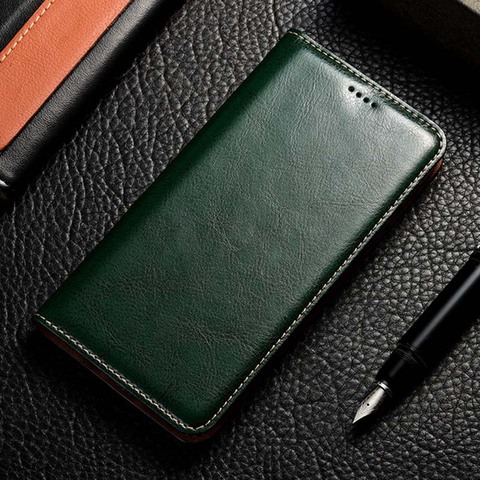 Magnet Natural Genuine Leather Skin Flip Wallet Book Phone Case Cover On For Huawei P20 P30 Lite Pro P 20 30 Light 64/128/256 GB ► Photo 1/6