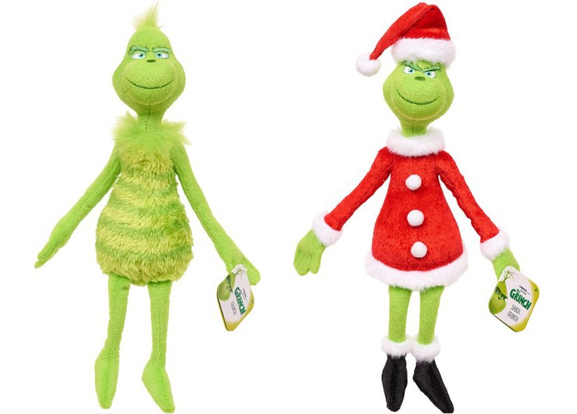 15"/39cm Dr Seuss How the Grinch Stole Christmas with Santa Hat Plush Toys New 