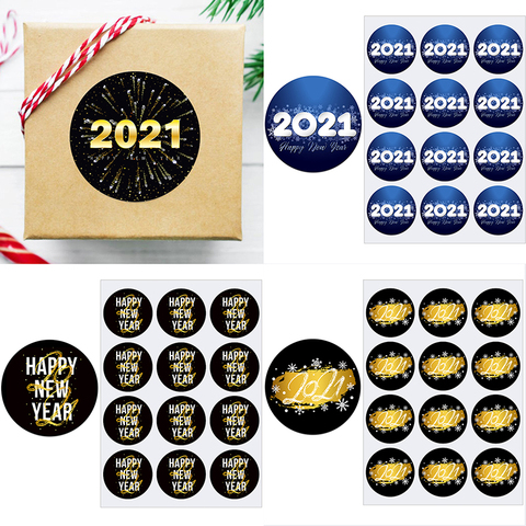 2022 Happy New Year Decoration Paper Sticker Lable Seal Gift Sticker New Year Decoration Natal Christmas Party Supplies ► Photo 1/6
