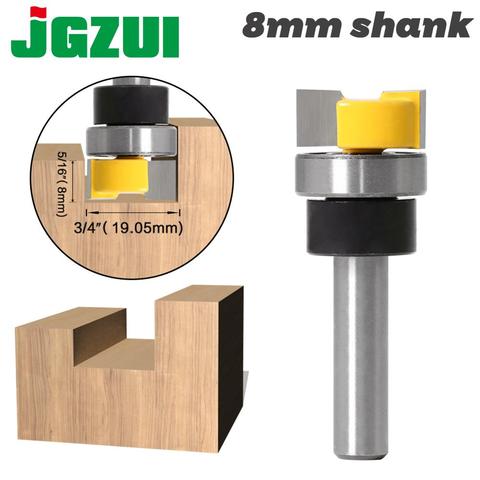 JGZUI 1pc Template Trim Hinge Mortising Router Bit - 8mm Shank Woodworking cutter Tenon Cutter for Woodworking Tools ► Photo 1/6