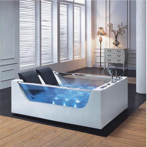 1800mm Bathroom Whirlpool Bathtub LED Colored Lights Indoor Spa Double People Surf Massage Tub 1812 ► Photo 1/1